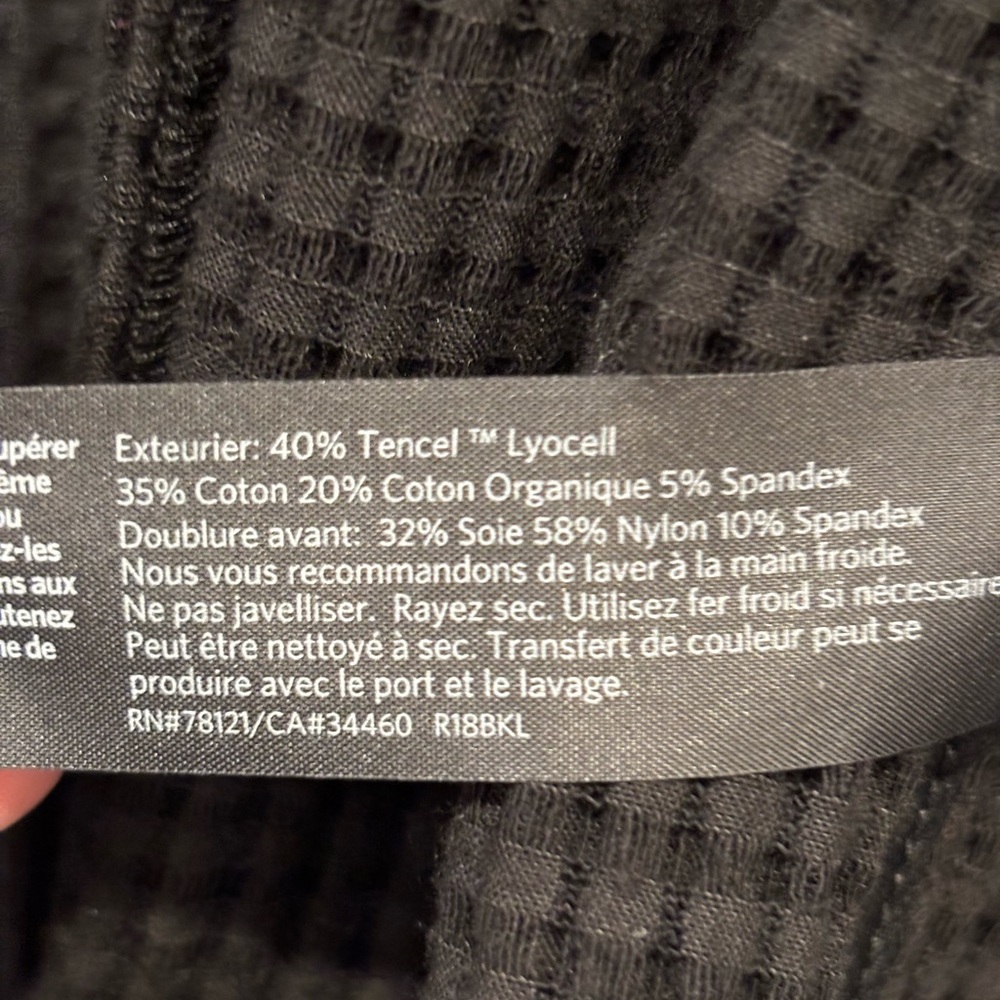 Eileen Fisher Black Ribbed Trench Coat - Picture 10 of 16